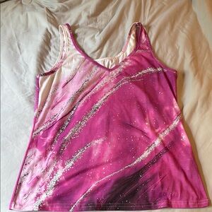 SHEIN Pink and White Swirl Tank Top